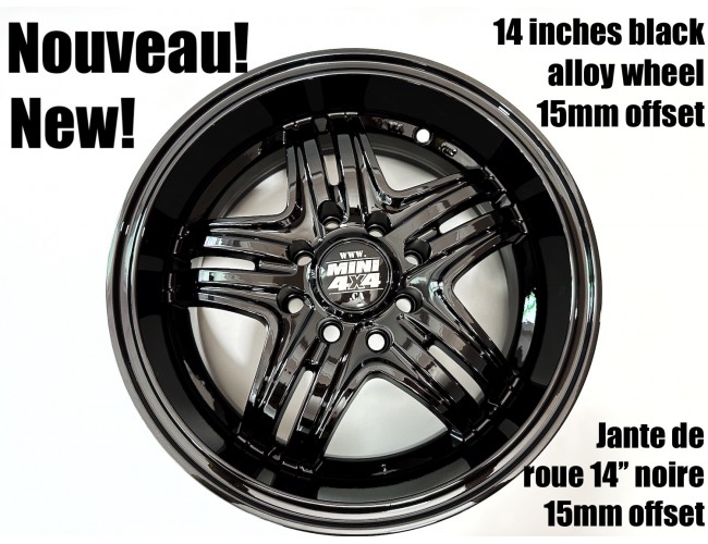 Our new 14 inches black alloy wheel!