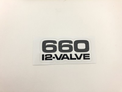 Autocollant 660 12 valve - blanc
